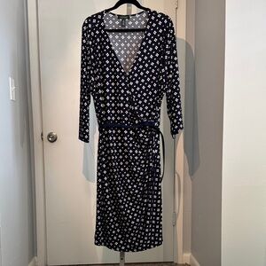 NWOT Elegant Ralph Lauren Navy Wrap Dress 3X